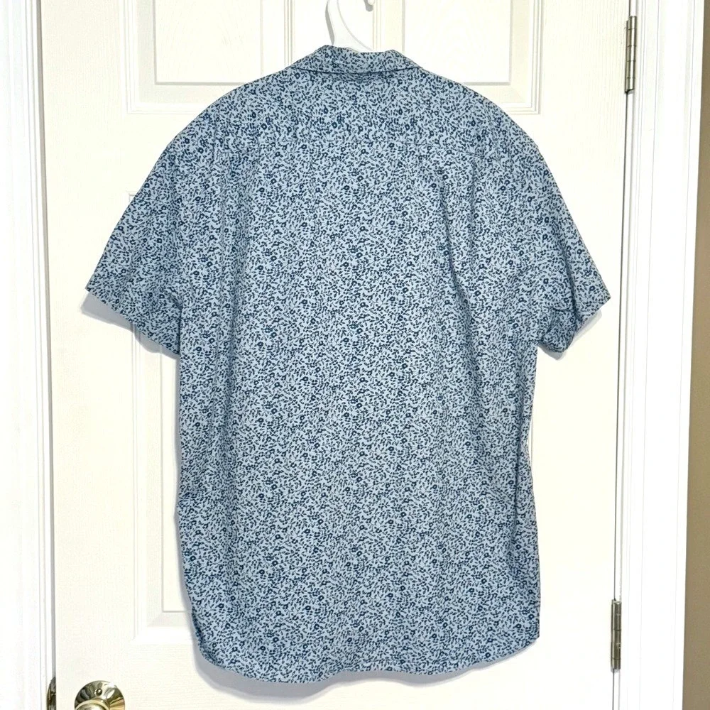 J. Crew Men's Flex Washed Short Sleeve Button Down Shirt Classic‎ Fit XL